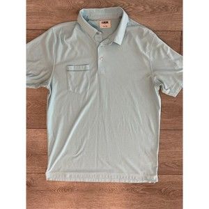 Linksoul Tempus Fugit Golf Mens Casual Blue Polo Shirt Size Large L